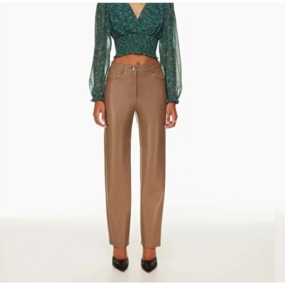 Wilfred The Melina Pant Faux Leather High Waist Pant, Size 0